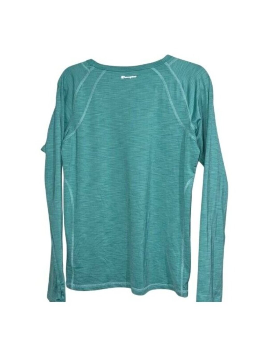 Champion Womens Long Sleeve Performance Shirt XL Teal Heather Polyester & Spande - Picture 4 of 6